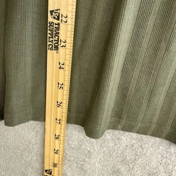 NEW Mondetta Women's XXL Ribbed Olive Green Polo Shirt TENCEL/Modal Blend - Picture 5 of 11